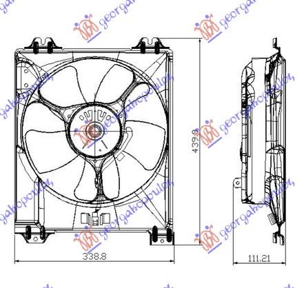 Ventilator hladnjaka komplet 1.9 jtd 1.9 ddis