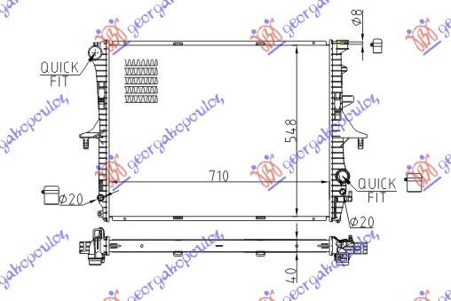Hladnjak motora svi modeli benzin/dizel m/a +/- klima (71X55)