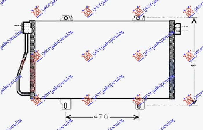 Hladnjak klime 1.9-2.5-2.8 dci dizel 98-03 (730×378×16)