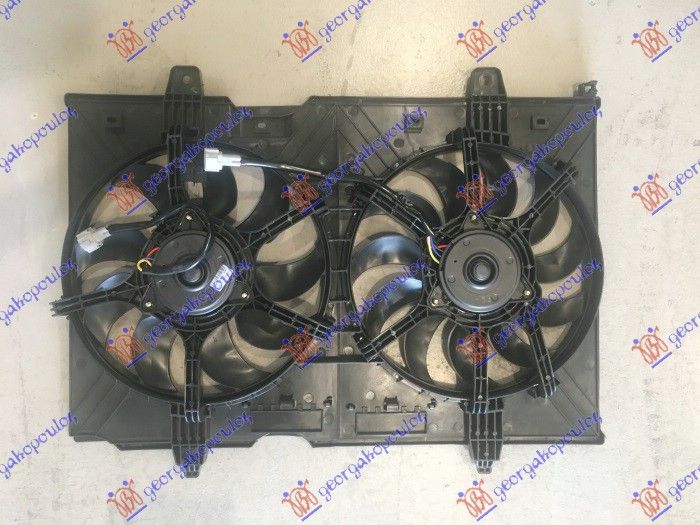 Ventilator hladnjaka komplet dvojni benzin-dizel 07- (340/340 MM) (4 PINA + 4 PINA)