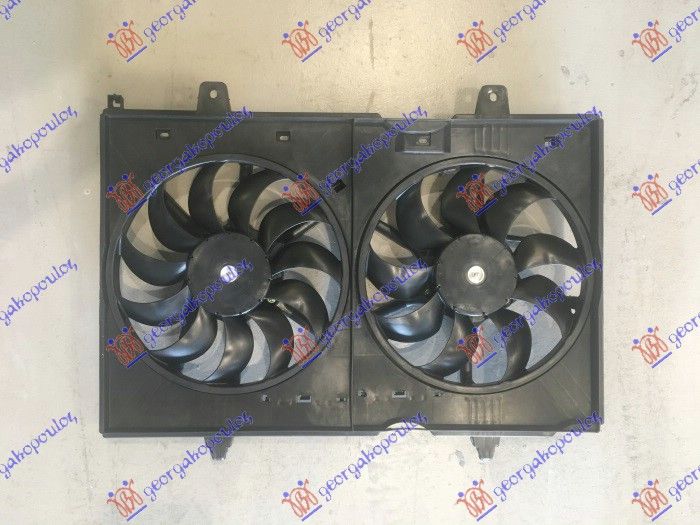Ventilator hladnjaka komplet dvojni benzin-dizel 07- (340/340 MM) (4 PINA + 4 PINA)