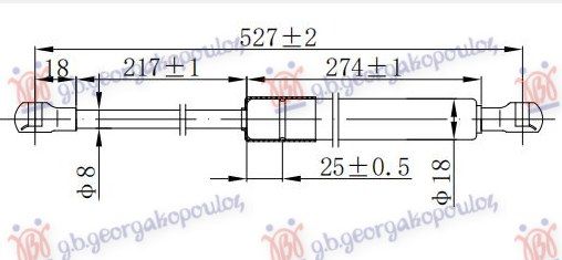 Amortizer gepek vrata -07 (536L-410N)