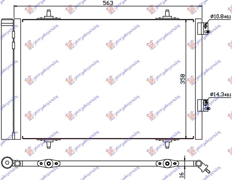 Hladnjak klime 1.6 thp/vti benzin 1.6 hdi/bluehdi dizel (574×358×16)