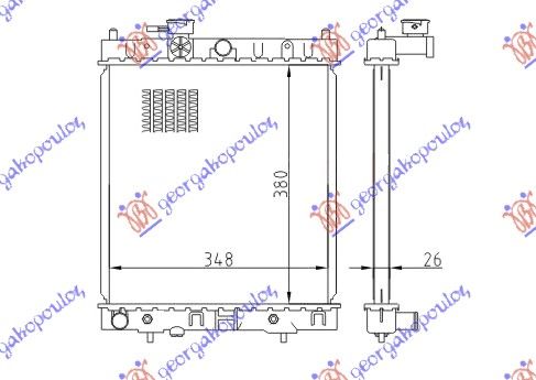 Hladnjak motora 1.0-1.3 16v (38X36) automatski