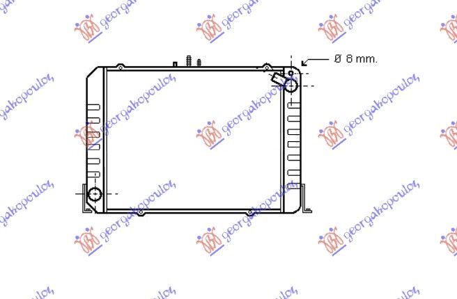 Hladnjak motora 2.0–2.4 benzin (49X40X38)