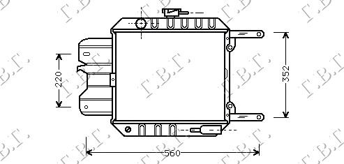 Hladnjak motora 1.0-1.3cc (33X34)