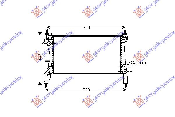 Hladnjak motora 1.3 mjtd (63X32.5)