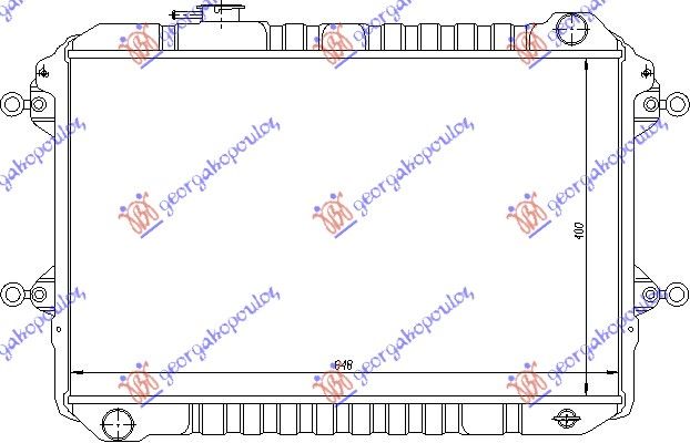 Hladnjak motora 2.6 benzin (40X64.5X30)