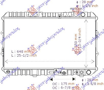 Hladnjak motora 1.5cc 12v (57X32,5)