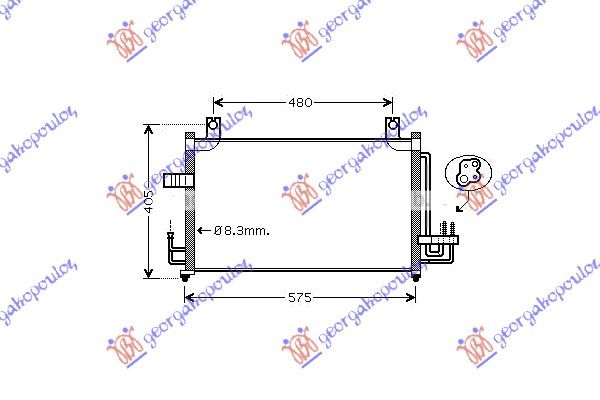 Hladnjak klime 1,8i 8v-1,5i 16v (53,5×34,5×20)