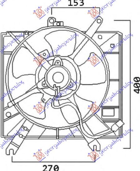 Ventilator hladnjaka.komplet  benzin