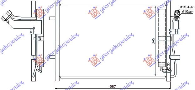 Hladnjak klime 1.6-2.0 dizel (525×360×12)