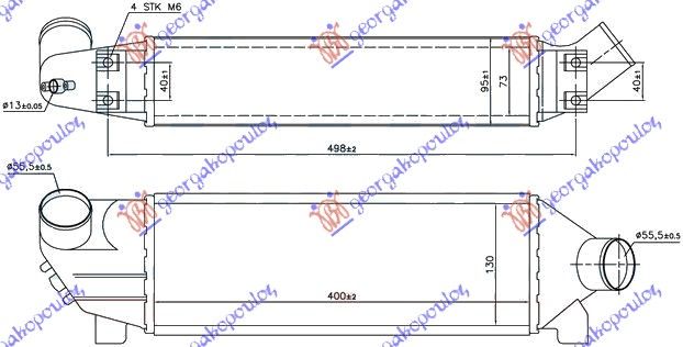 Hladnjak interkulera 2.0 tdi (400X127X76) 00-02
