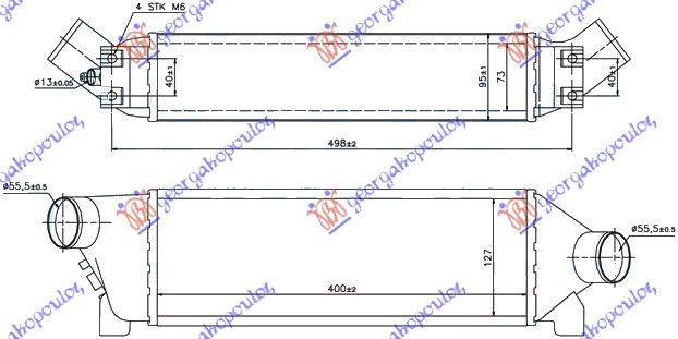 Hladnjak interkulera 2.0 tdi 02-06 (400X127X73)