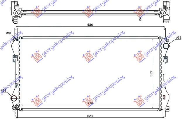 Hladnjak motora 2.3i 16v – 2.4 td +/- klima (77X40)
