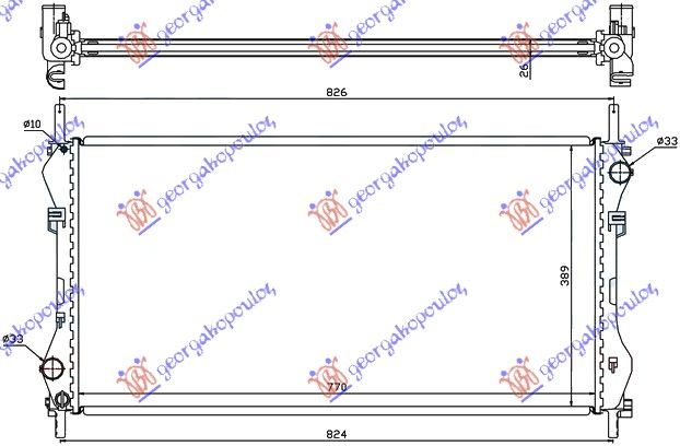 Hladnjak motora 2.3i 16v – 2.4 td +/- klima (77X40) (MAHLE BEHR)
