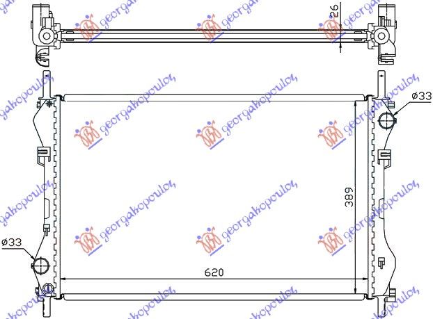Hladnjak motora 2.4 td–tdi – klima (62X40X26)