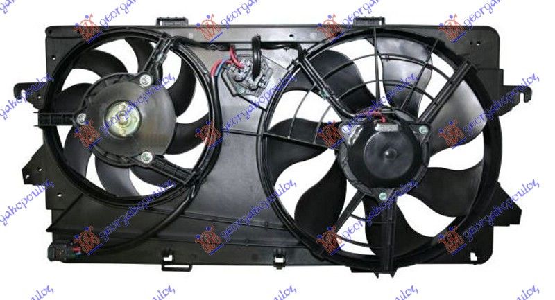Ventilator hladnjaka komplet dupli 2.3 benzin - 2.4 tdi +a/c