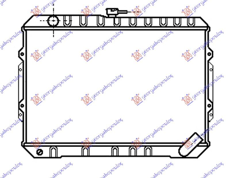 Hladnjak motora 2.3–2.5 td (42,5X59,8X4,5) (BAKAR)