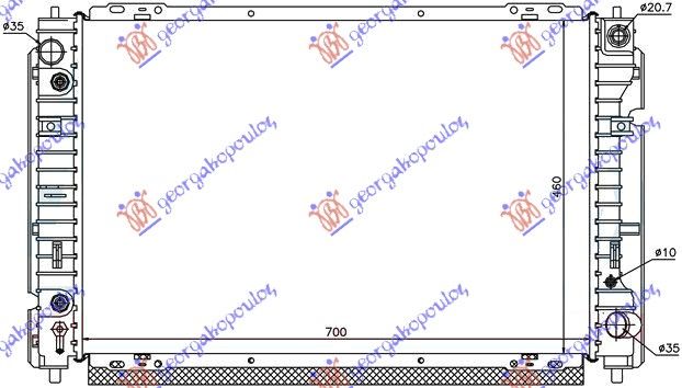 Hladnjak motora 2.0 – 2.3 benzin ručni/automatik (700X460)