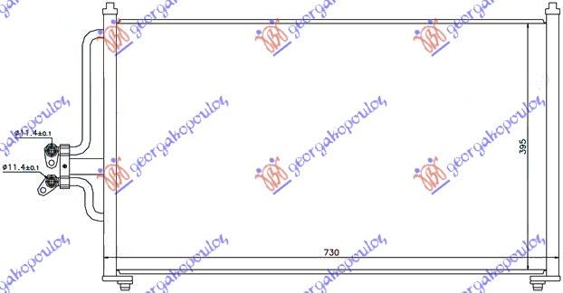 Hladnjak klime 2.0-3.0 benzin -04 (700×430×16)