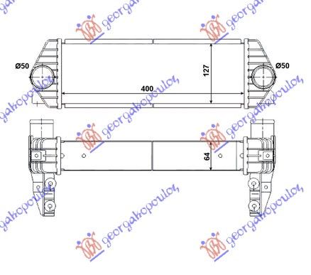 Hladnjak interkulera 1.8 di/tdci dizel 07- (400X130X65)