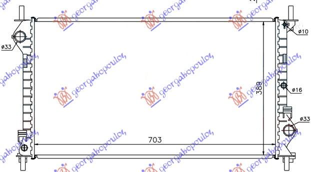 Hladnjak motora 1.8i 16v & tdci + klima (70,3X38,9)