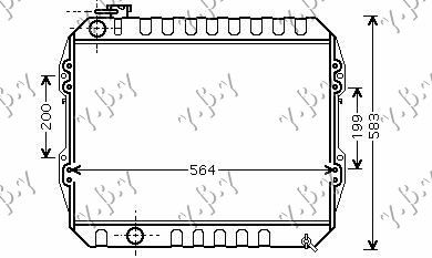 Hladnjak motora 2.4 d 4wd (47.5X53X5.2)