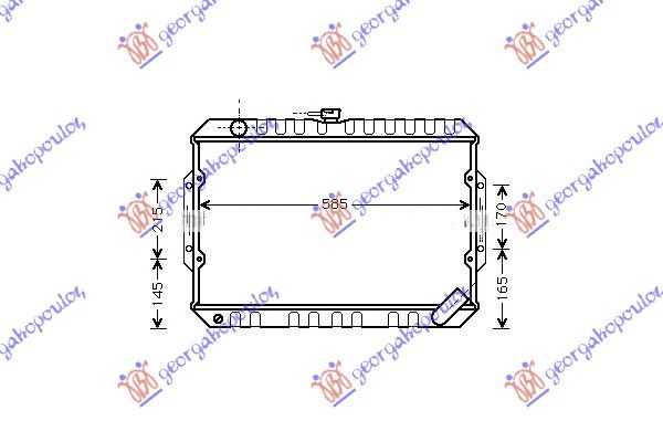 Hladnjak motora 2.5 td +/- klima (40X60) bakreni