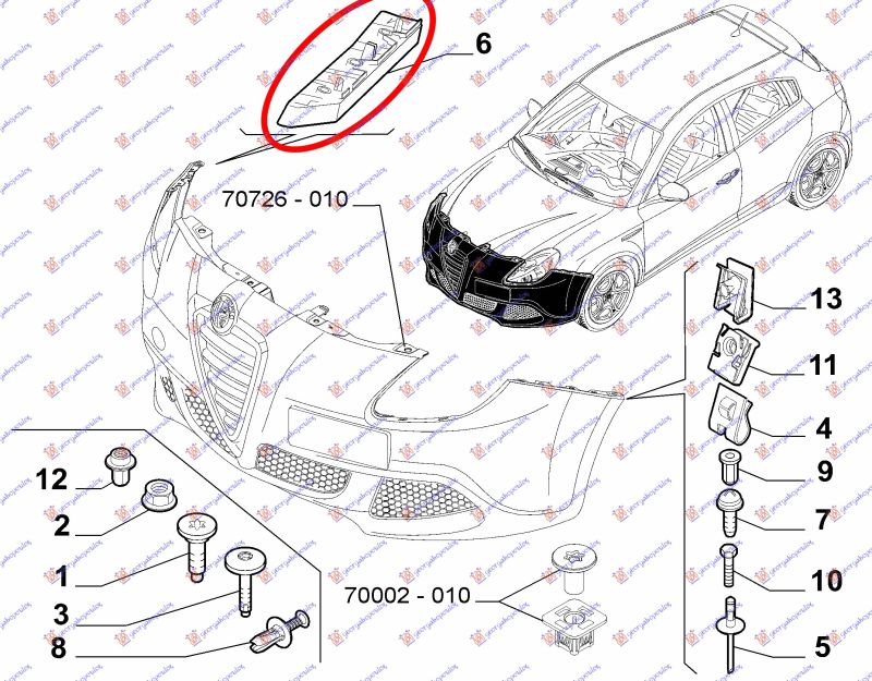 Nosač prednjeg branika  bočni plastični