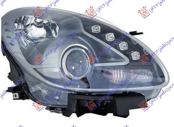 Far električni s LED drl titanium (E) (DEPO)