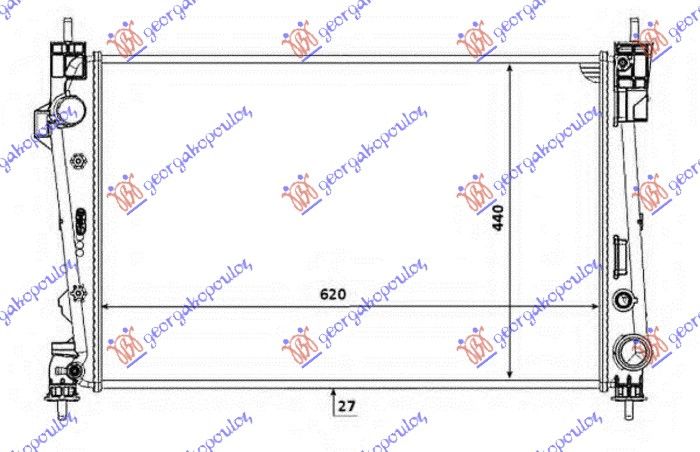 Hladnjak motora 1.6-2.0 jtdm dizel ručni (620X400X26)