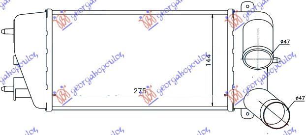 Hladnjak interkulera 1.4 hdi (275X147X64)