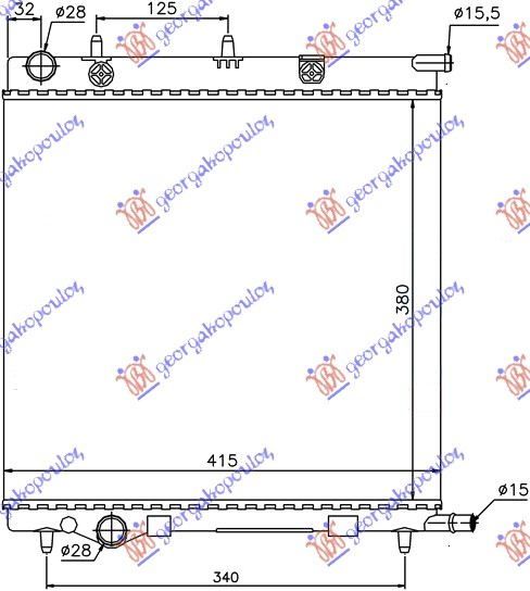 Hladnjak motora 1.4–1.6 benzin (380X390)