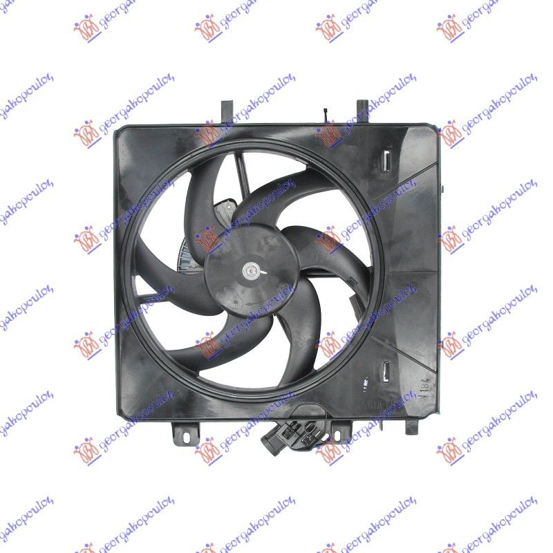 Ventilator hladnjaka komplet 1.2 thp-1.2-1.6 vti / 1.4-1.6 hdi-1.6 bluehdi (2 PRIKLJUČKA) (34 CM)