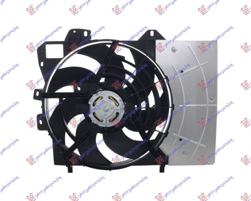 Ventilator hladnjaka komplet 1.2 turbo benzin - 1.6 turbo d dizel (1 PRIKLJUČAK) (38 CM)