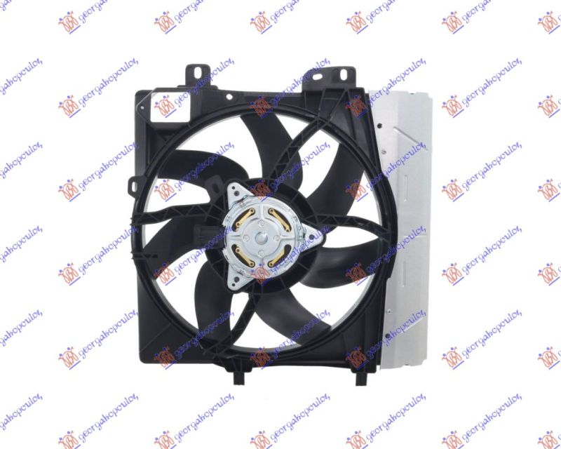Ventilator hladnjaka komplet 1.2 benzin (1 KONEKTOR) (33 CM)