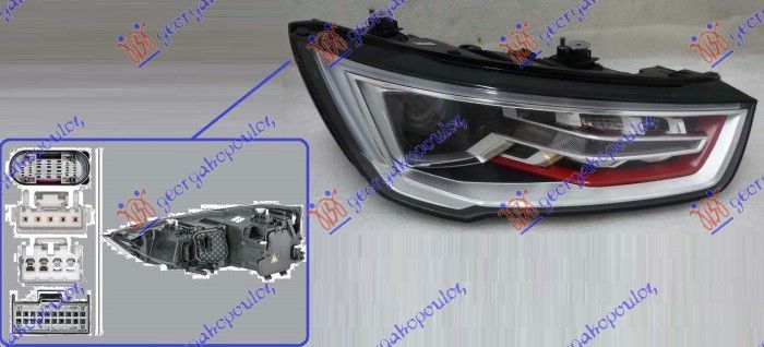 Far bi-xenon s LED drl (S1 CRVENI RUB) (HELLA)