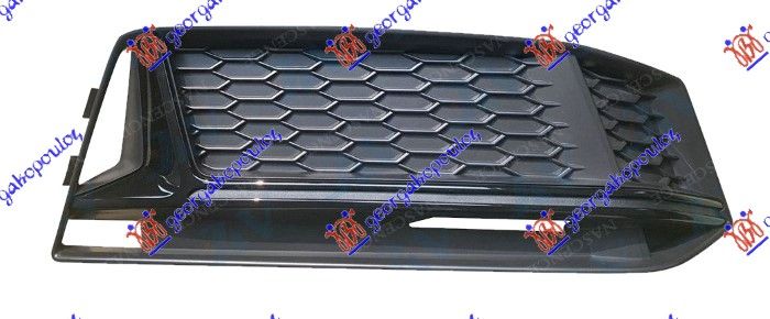 Rešetka prednjeg branika (BEZ OTVORA ZA SENZOR) s crnim poliranim nosačem (S-LINE)
