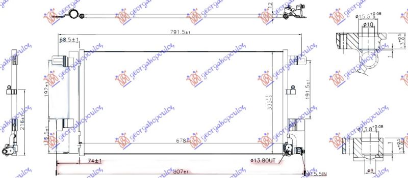 Hladnjak klime 3.0 (55) tfsi benzin - 3.0 (50) tdi dizel (678×335×12)