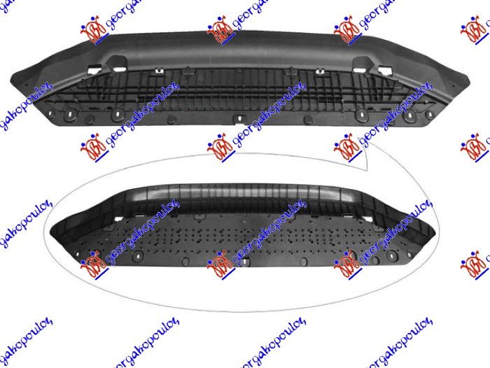 Zaštita motora ispod branika plastična