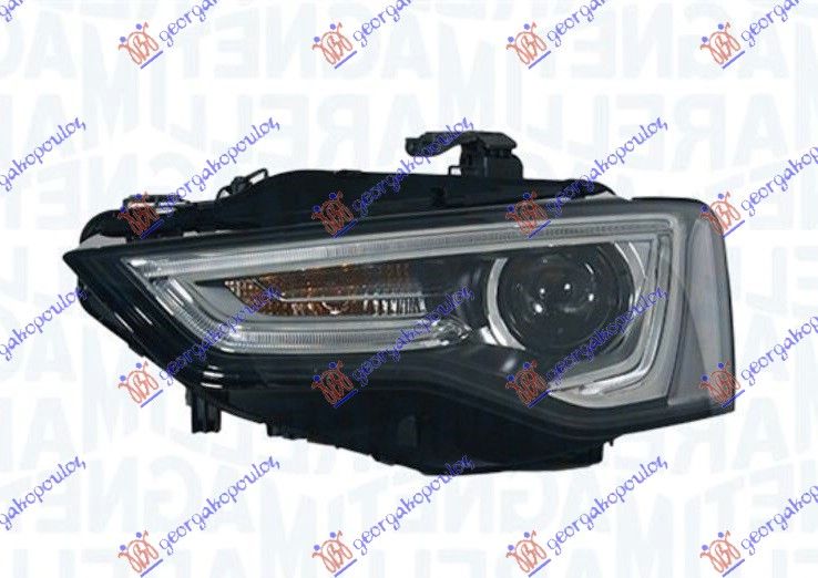 Far bi-xenon crni (ŽMIGAVAC)(LED DNEVNO SVJETLO) (MARELLI)