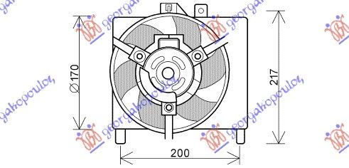 Ventilator interkulera (BENZIN-DIZEL) (17CM)
