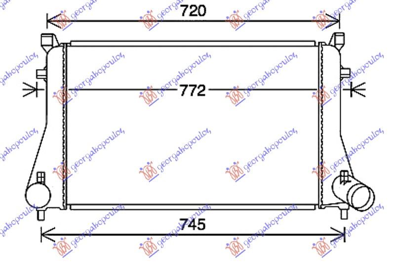 Hladnjak interkulera 2.0 tsi benzin (620X398X30)