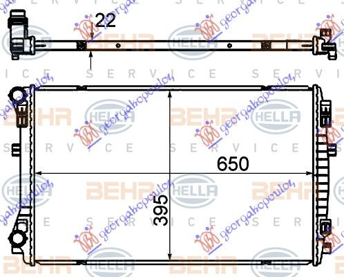 Hladnjak motora 2.0 tdi dizel (650X400) (MAHLE BEHR)