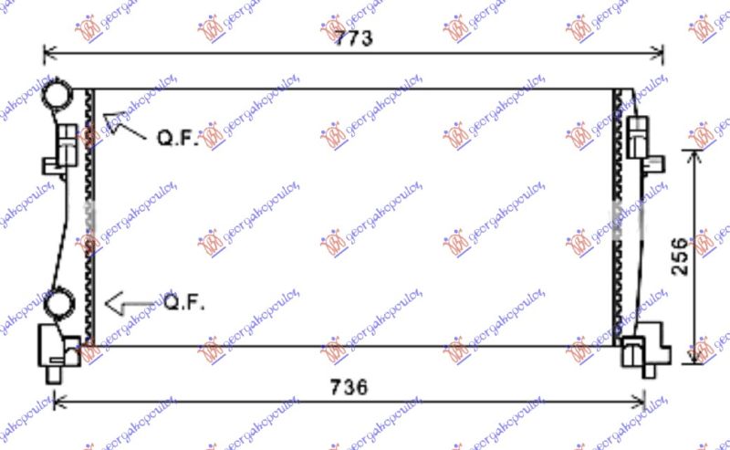 Hladnjak motora 1.2 tsi benzin (650X325X24)
