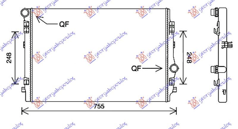 Hladnjak motora 2.0 tdi dizel (140/176 KW) (650X450X32)