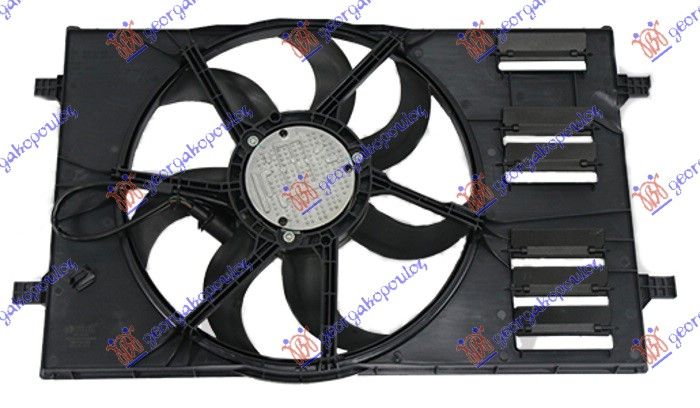 Ventilator hladnjaka komplet 1.5 tfsi / hybrid benzin (412 MM) (400 W) (4 PIN)