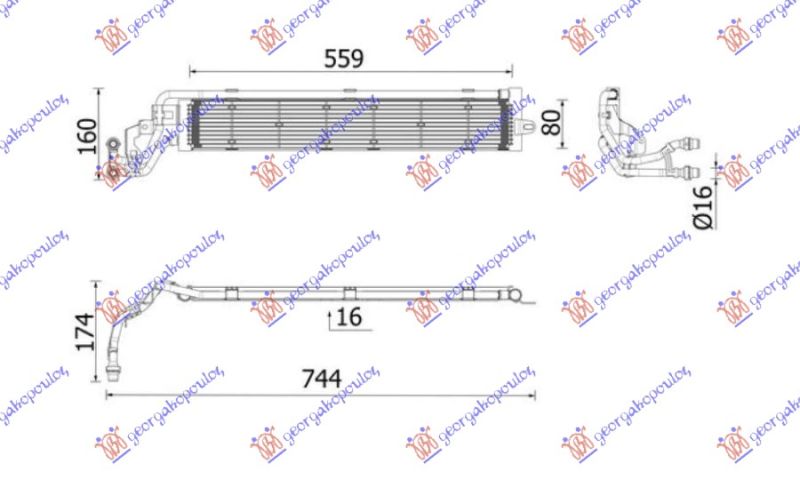 Hladnjak  motora dodatni1.4  benzin/hybrid (551X82) (MAHLE BEHR PREMIUM LINE)