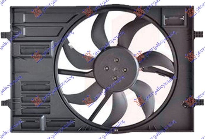 Ventilator hladnjaka komplet benzin - dizel (445 MM) (4 PIN)